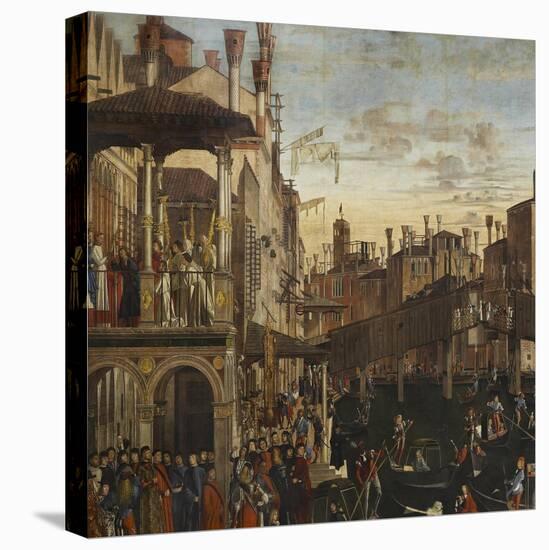 Miracle of the Relic of the True Cross at the Rialto Bridge or the Healing of the Possessed Man-Vittore Carpaccio-Stretched Canvas
