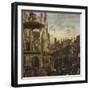 Miracle of the Relic of the True Cross at the Rialto Bridge or the Healing of the Possessed Man-Vittore Carpaccio-Framed Giclee Print