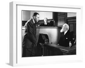 Miracle on 34th Street, from Left, Jerome Cowan, Gene Lockhart, Edmund Gwenn, 1947-null-Framed Photo