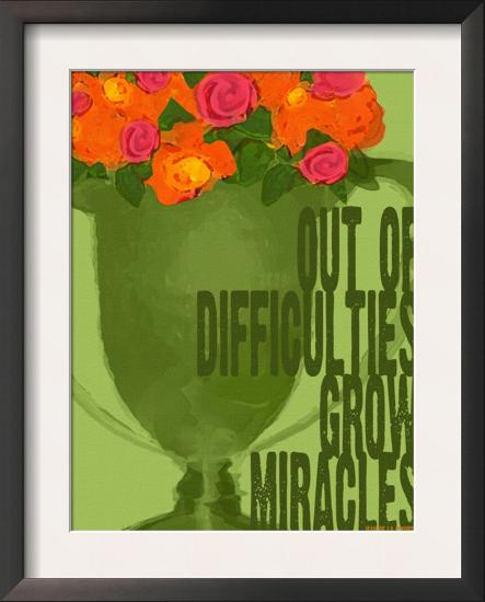 Miracles Vintage Green Trophy-Lisa Weedn-Framed Art Print
