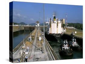 Miraflores Locks, Panama Canal, Panama, Central America-Sergio Pitamitz-Stretched Canvas