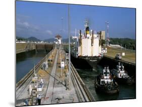 Miraflores Locks, Panama Canal, Panama, Central America-Sergio Pitamitz-Mounted Photographic Print