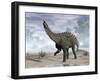 Miragaia Dinosaur Rearing Up-Stocktrek Images-Framed Art Print