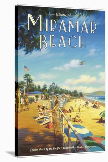 Miramar Beach, Montecito California-Kerne Erickson-Stretched Canvas