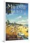 Miramar Beach, Montecito California-Kerne Erickson-Framed Art Print