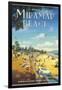 Miramar Beach, Montecito California-Kerne Erickson-Framed Art Print