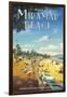 Miramar Beach, Montecitos-Kerne Erickson-Framed Art Print