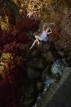 Beautiful Woman in Fairy Forest near a Stream-Miramiska-Laminated Photographic Print