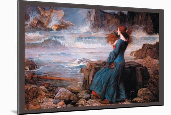 Miranda and the Tempest-John William Waterhouse-Mounted Art Print