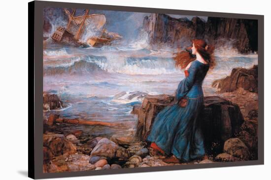 Miranda and the Tempest-John William Waterhouse-Stretched Canvas