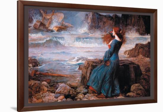 Miranda and the Tempest-John William Waterhouse-Framed Art Print