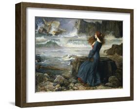 Miranda - the Tempest, 1916-John William Waterhouse-Framed Giclee Print