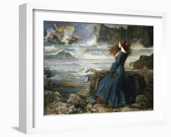 Miranda - the Tempest, 1916-John William Waterhouse-Framed Giclee Print