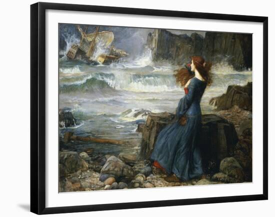 Miranda, the Tempest, 1916-John William Waterhouse-Framed Giclee Print