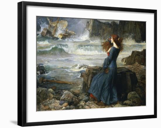 Miranda, the Tempest, 1916-John William Waterhouse-Framed Giclee Print