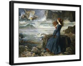 Miranda, the Tempest, 1916-John William Waterhouse-Framed Giclee Print