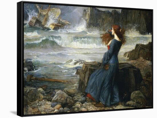 Miranda, the Tempest, 1916-John William Waterhouse-Framed Stretched Canvas