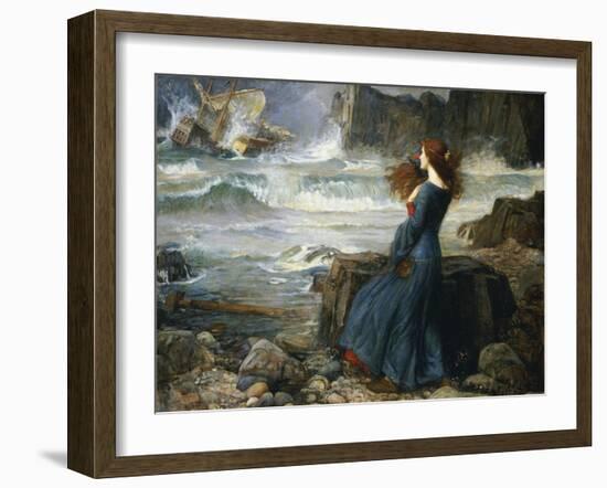 Miranda, the Tempest, 1916-John William Waterhouse-Framed Giclee Print