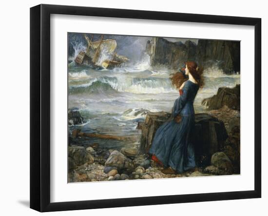 Miranda, the Tempest, 1916-John William Waterhouse-Framed Giclee Print