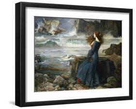 Miranda, the Tempest, 1916-John William Waterhouse-Framed Giclee Print