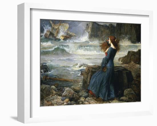 Miranda, the Tempest, 1916-John William Waterhouse-Framed Giclee Print