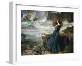 Miranda, the Tempest, 1916-John William Waterhouse-Framed Giclee Print