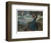 Miranda -The Tempest-John William Waterhouse-Framed Premium Giclee Print