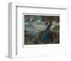 Miranda -The Tempest-John William Waterhouse-Framed Premium Giclee Print