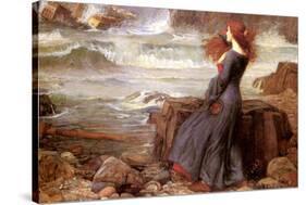 Miranda the Tempest-John William Waterhouse-Stretched Canvas