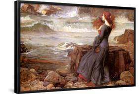 Miranda the Tempest-John William Waterhouse-Framed Poster