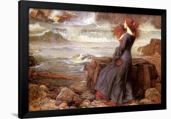 Miranda the Tempest-John William Waterhouse-Framed Poster