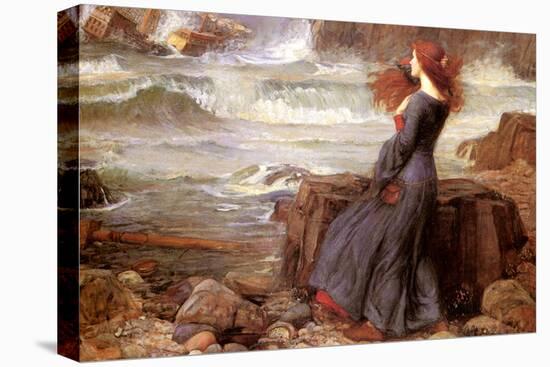 Miranda the Tempest-John William Waterhouse-Stretched Canvas
