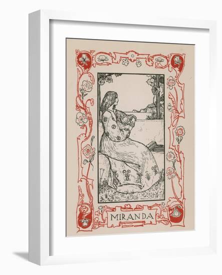 Miranda, The Tempest-Robert Anning Bell-Framed Giclee Print