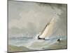 Miranda Working in from the Weilingen Light Ship in a Heavy Wind - Ostend 1880-Barlow Moore-Mounted Giclee Print