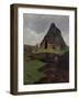 Mire Cottage with Child-Fritz Overbeck-Framed Giclee Print