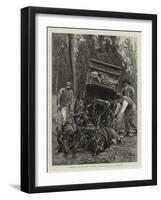 Mired, Travelling under Difficulties in Tasmania-null-Framed Giclee Print