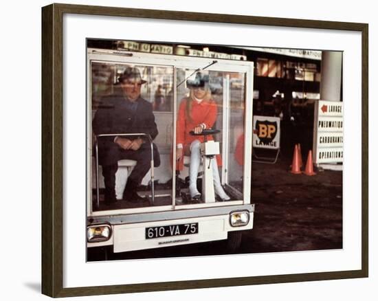 Mireille Darc and Bernard Blier: Elle Boit Pas, Elle Fume Pas, Elle Drague Pas Mais... Elle Cause !-Marcel Dole-Framed Photographic Print