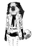 Fashion Monkey with Bag-Mirifada-Art Print