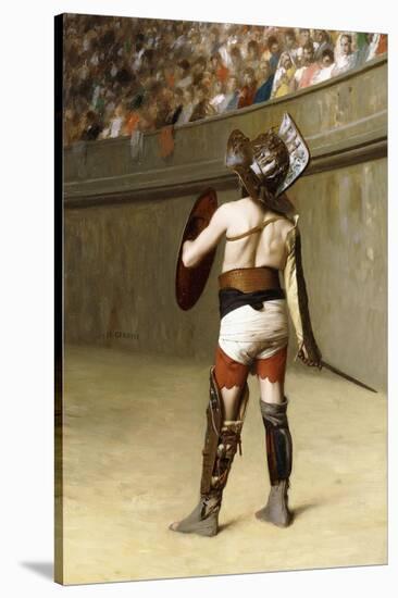 Mirmillon - a Gallic Gladiator-Jean Leon Gerome-Stretched Canvas