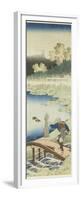 Miroir des vers chinois et japonais : Tokusa gari (paysan portant des joncs)-Katsushika Hokusai-Framed Premium Giclee Print