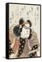 Miroirs des acteurs de kabuki (yakusha awase kagami)-Utagawa Toyokuni-Framed Stretched Canvas