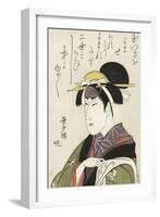 Miroirs des acteurs de kabuki (yakusha awase kagami)-Utagawa Toyokuni-Framed Giclee Print