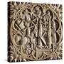 Mirror Box Valve Depicting Tournament, Ca 1380-null-Stretched Canvas