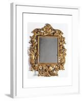 Mirror, Carved and Gilded Lime Tree Wood, Italy-null-Framed Giclee Print