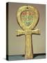 Mirror Case in the Form of an Ankh, from the Tomb of Tutankhamun (circa 1370-52 BC) New Kingdom-null-Stretched Canvas