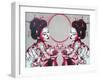 Mirror Geisha-Abstract Graffiti-Framed Giclee Print