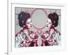 Mirror Geisha-Abstract Graffiti-Framed Giclee Print