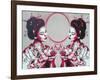 Mirror Geisha-Abstract Graffiti-Framed Giclee Print