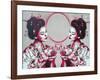 Mirror Geisha-Abstract Graffiti-Framed Giclee Print