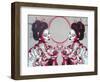 Mirror Geisha-Abstract Graffiti-Framed Giclee Print